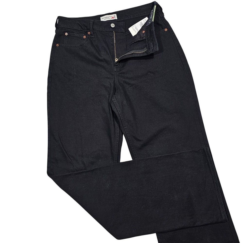 Abercrombie & Fitch Jeans Womens 28x34 Black Curve Love 90s Relaxed High Rise